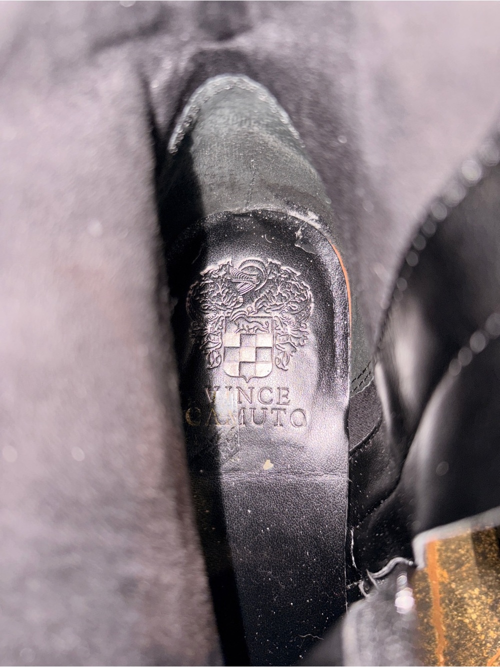 Vince Camuto Black Leather Buckle Strap Boots - Picture 6 of 6